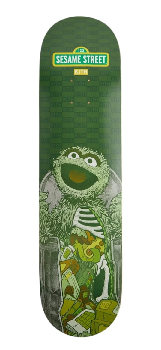 KITH X SESAME STREET OSCAR THE GROUCH SKATEBOARD DECK