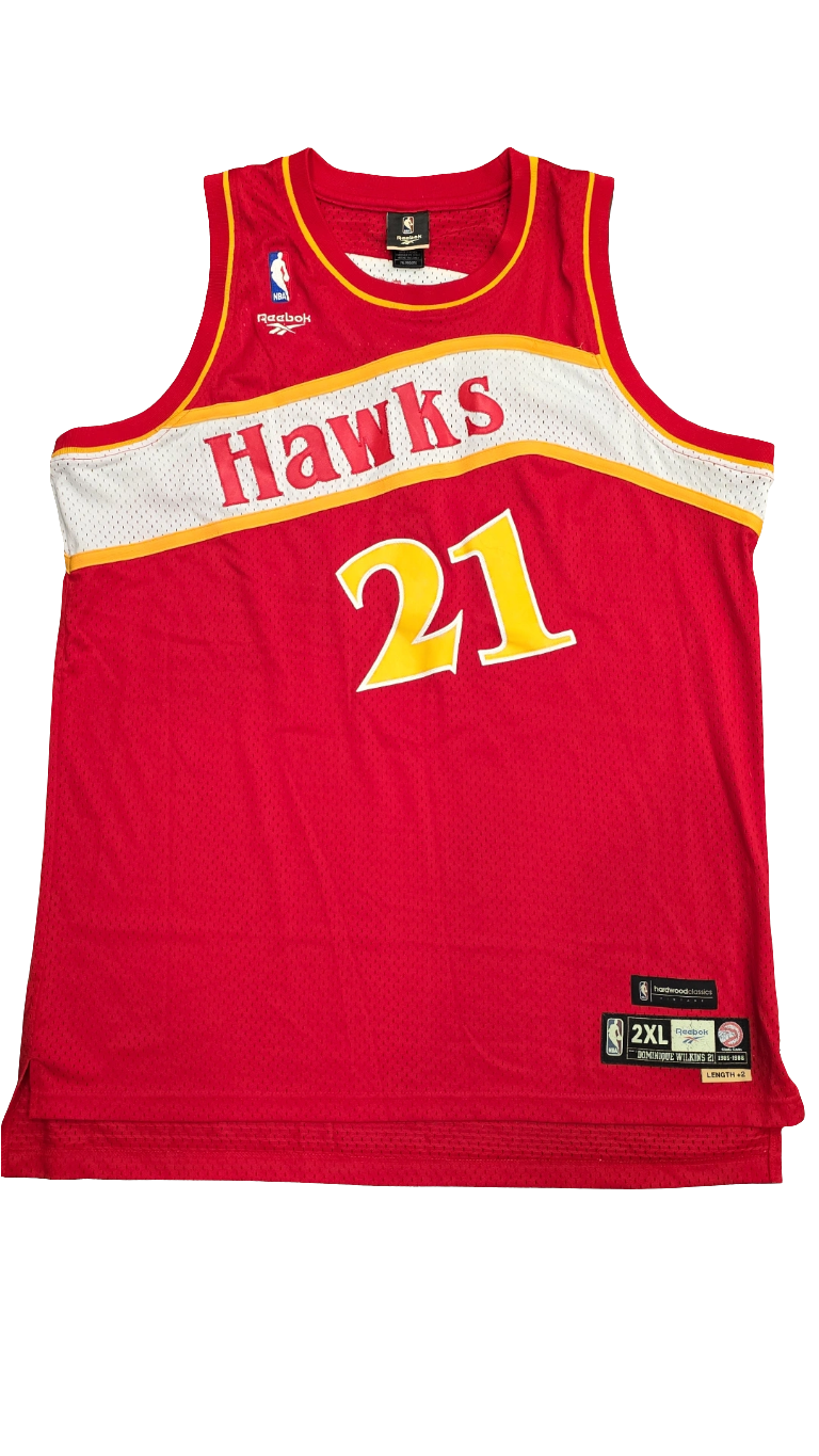 Authentic Reebok Hardwood Classics Dominique Wilkins Atlanta Hawks Jersey