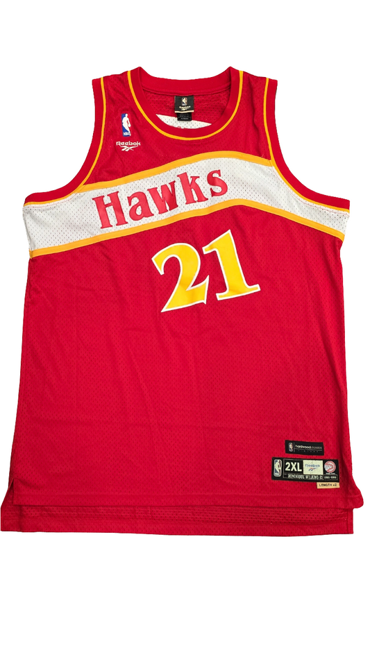 Authentic Reebok Hardwood Classics Dominique Wilkins Atlanta Hawks Jersey