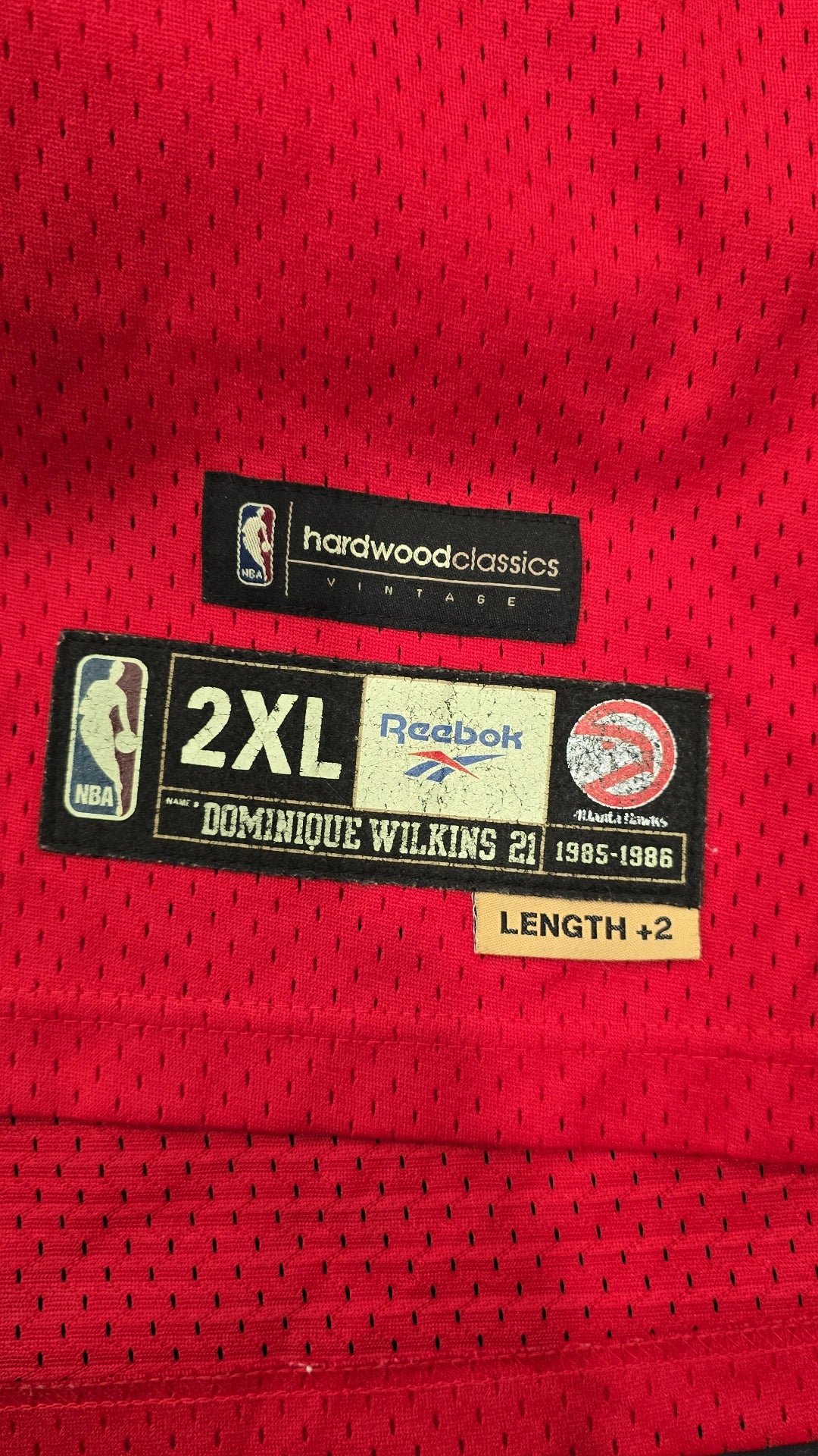Authentic Reebok Hardwood Classics Dominique Wilkins Atlanta Hawks Jersey